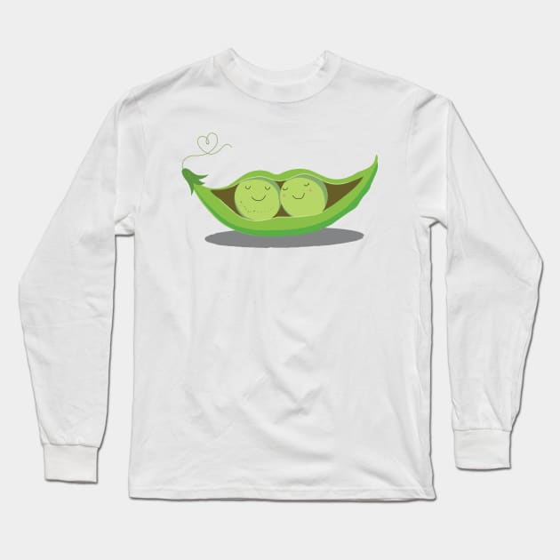 Love Peas Long Sleeve T-Shirt by EaglePrimeDsign